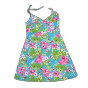 Boston Proper Tailor New York Hawaiian Hibiscus Tropical Sleeveless Mini Dress 8